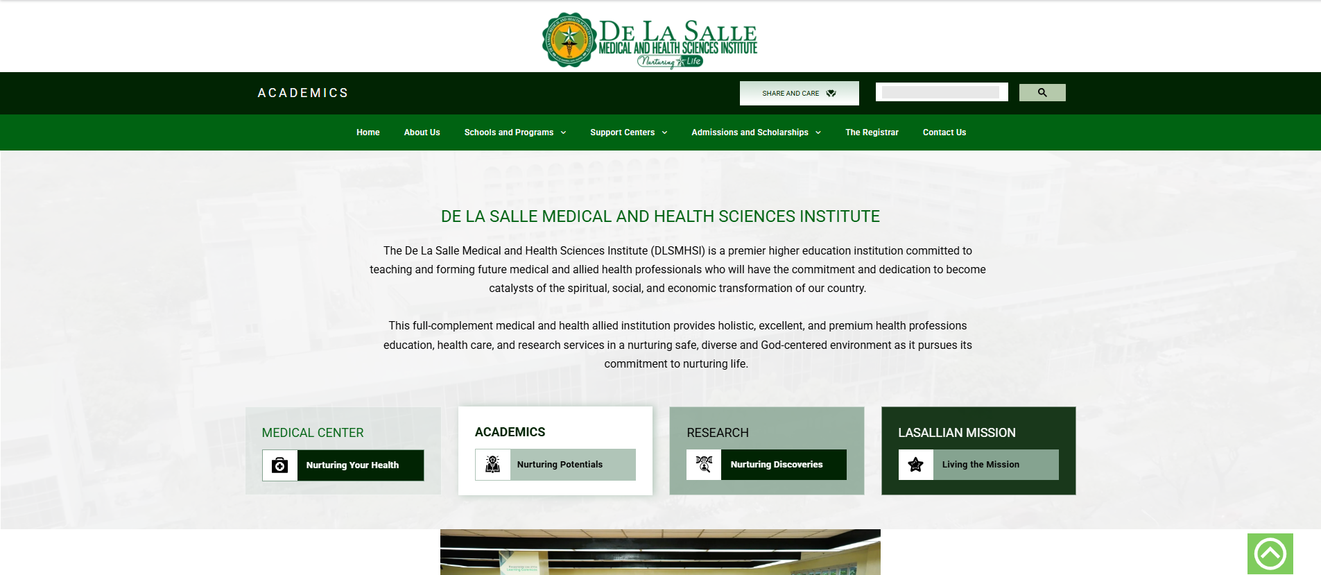 Academics | De La Salle Medical and Health Sciences Institute (DLSMHSI)