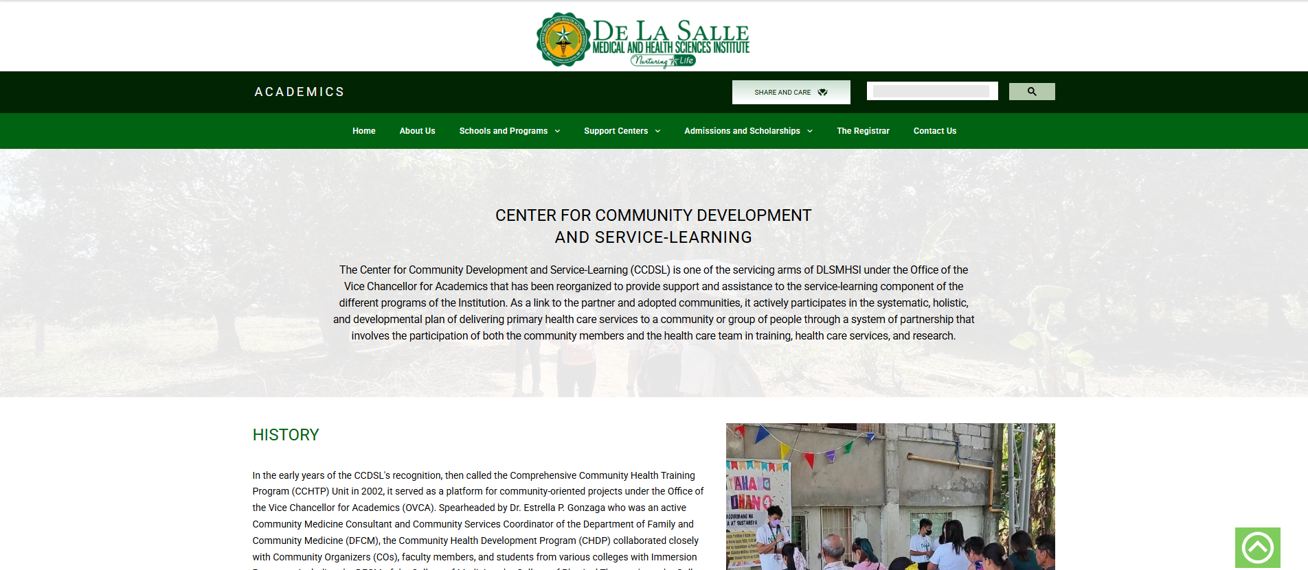 Center for Community Development and Service-Learning | Schools and ...