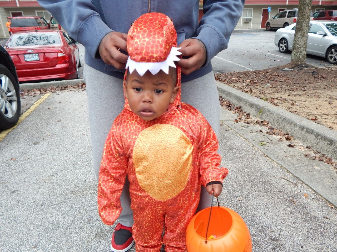 Toddler costumed as dinosaur - Snellville, GA - Abiding Community Church