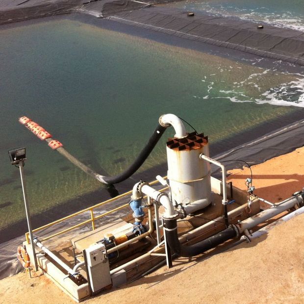 working platform near a river