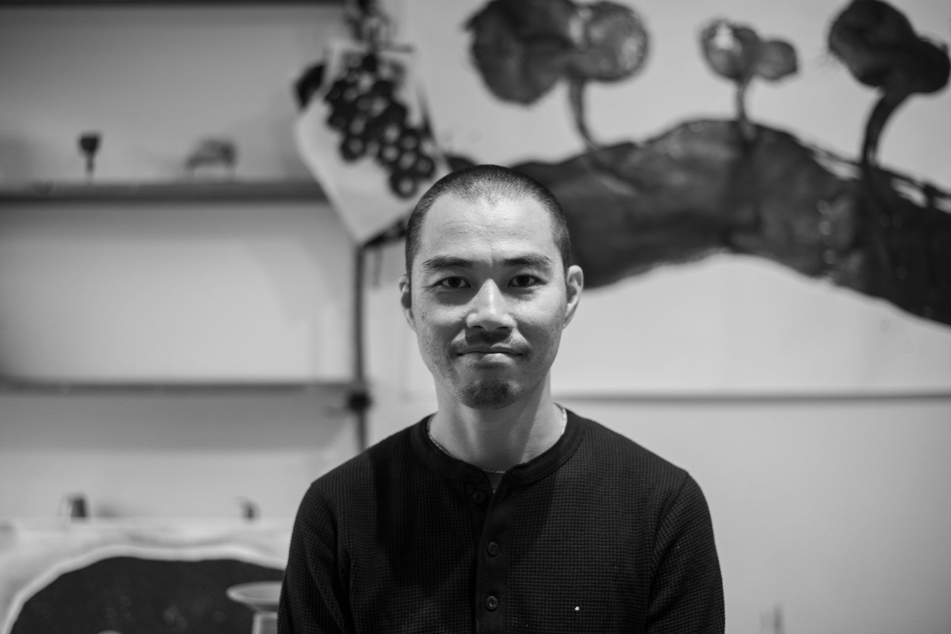 Portrait of Japanese contemporary artist Kansai Noguchi