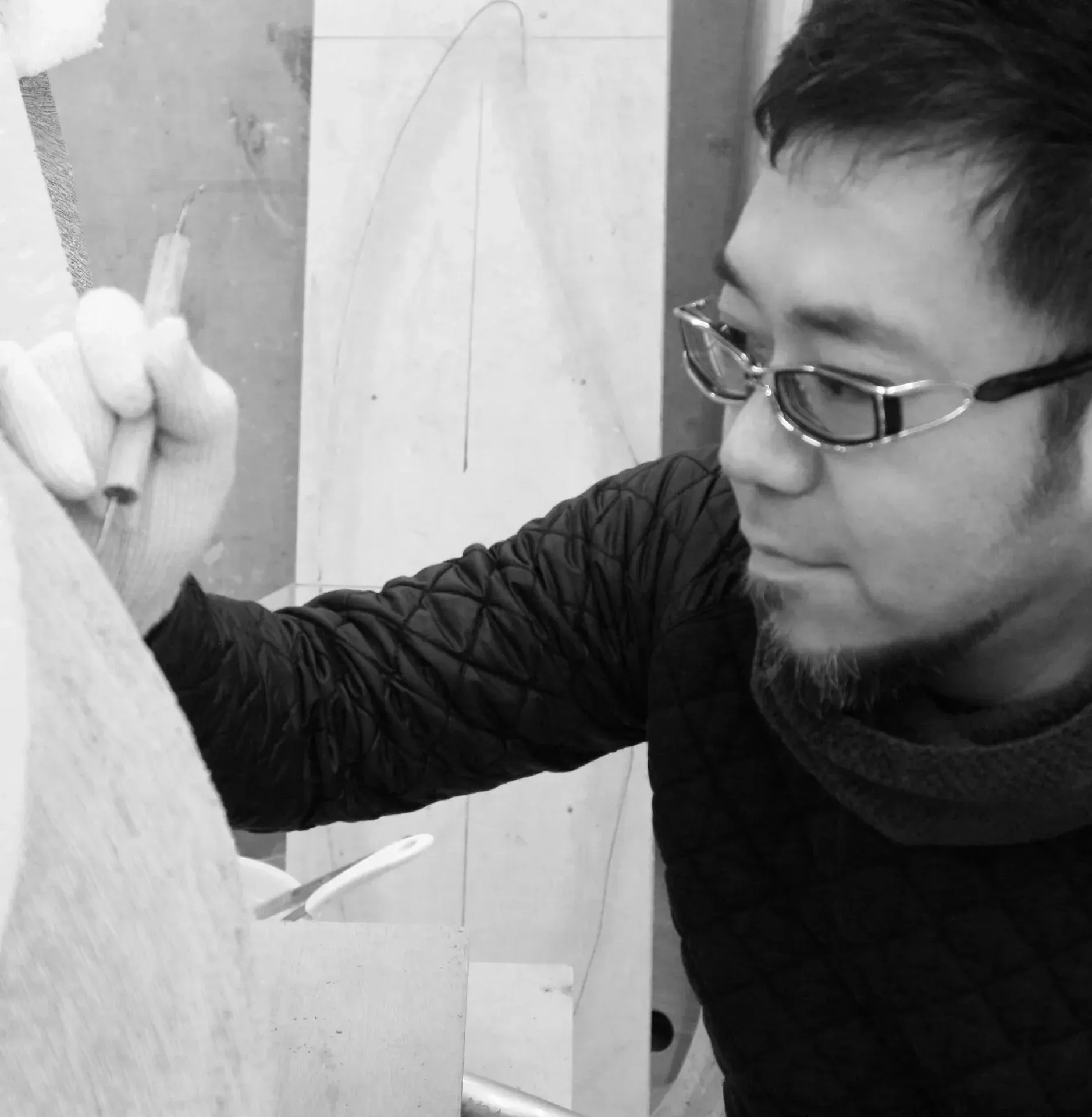 Portrait of contemporary Japanese artist Shinya Tanoue 