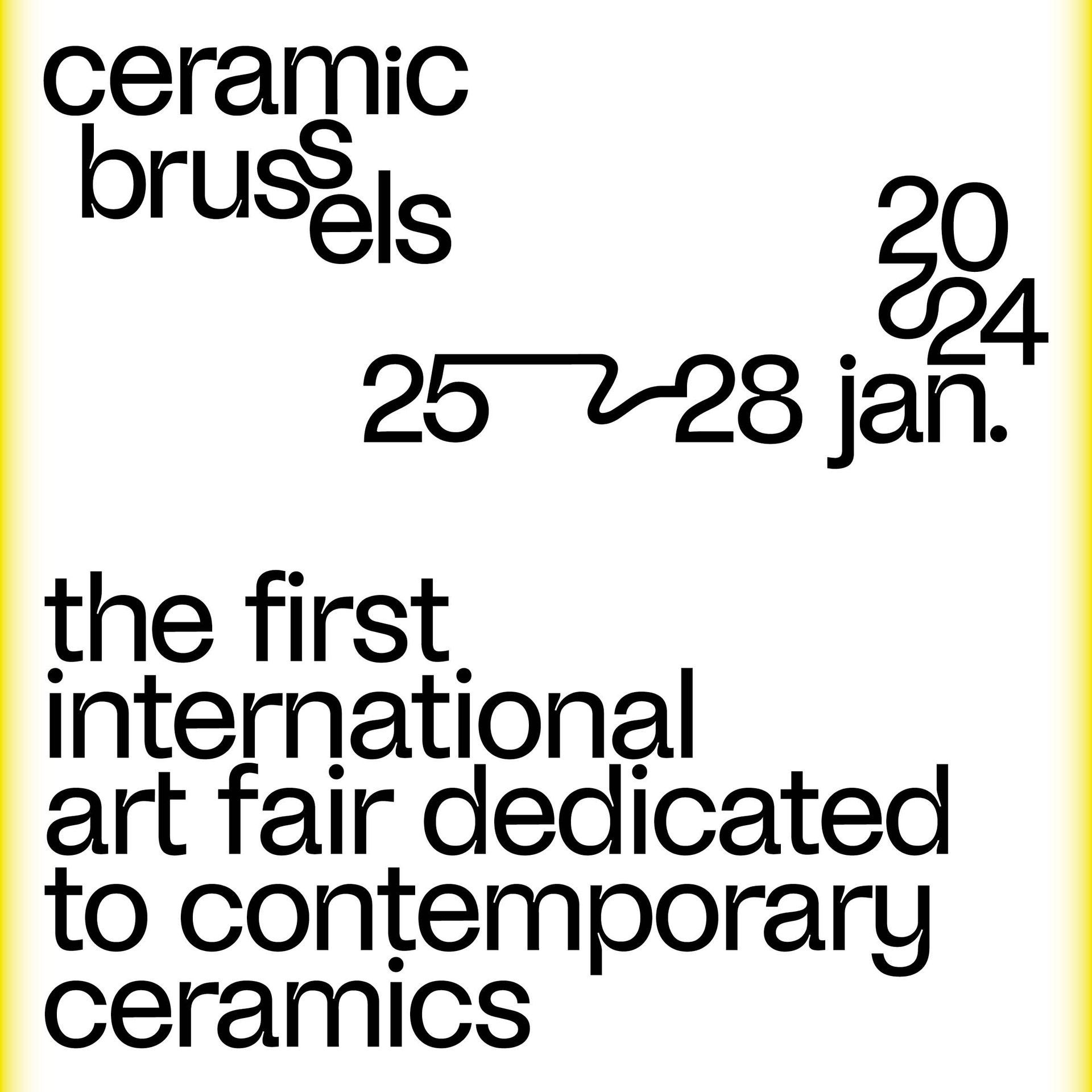 Advert for the Ceramic Brussels 2024 art fair