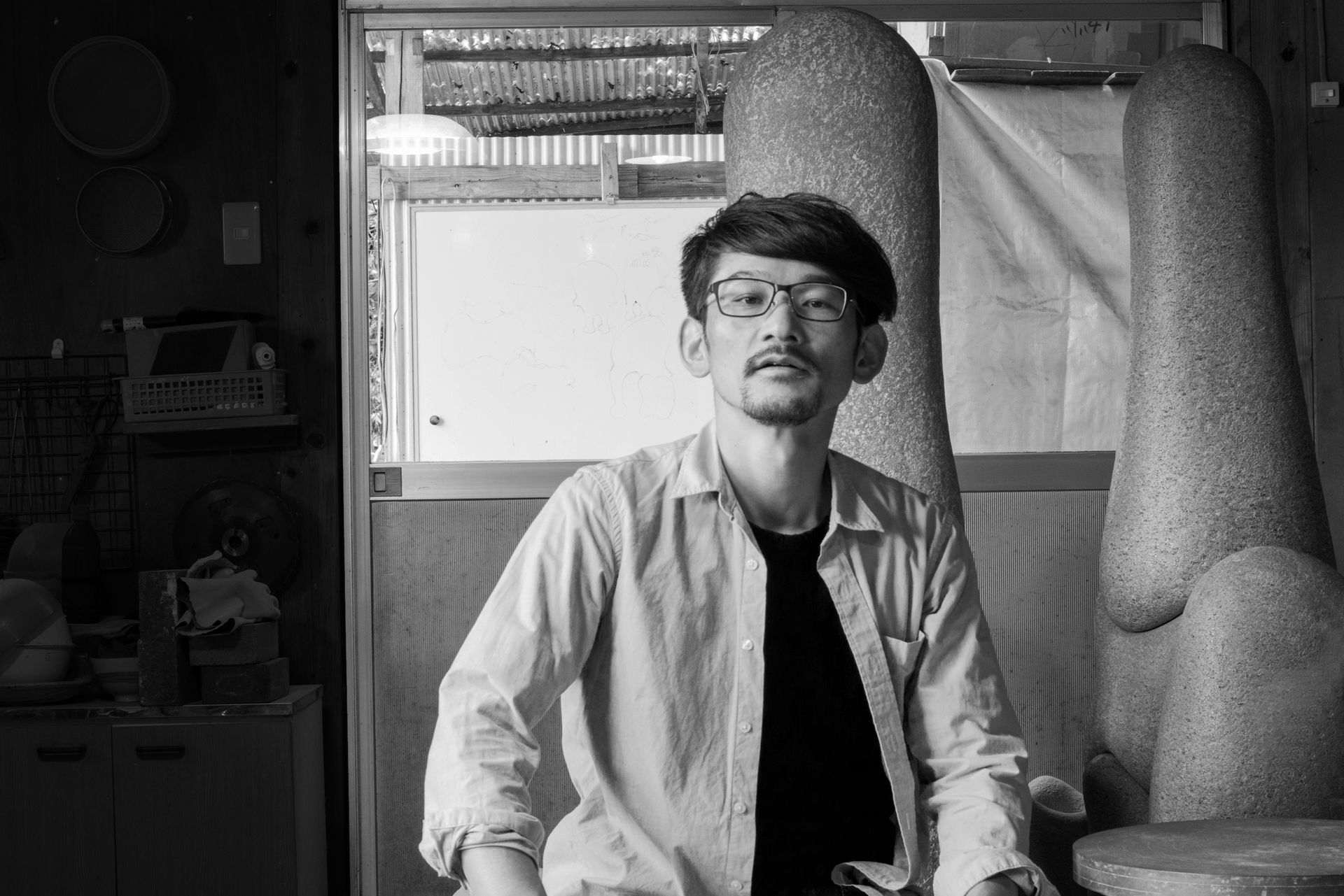 Portrait of contemporary Japanese artist  Kenji Gomi 