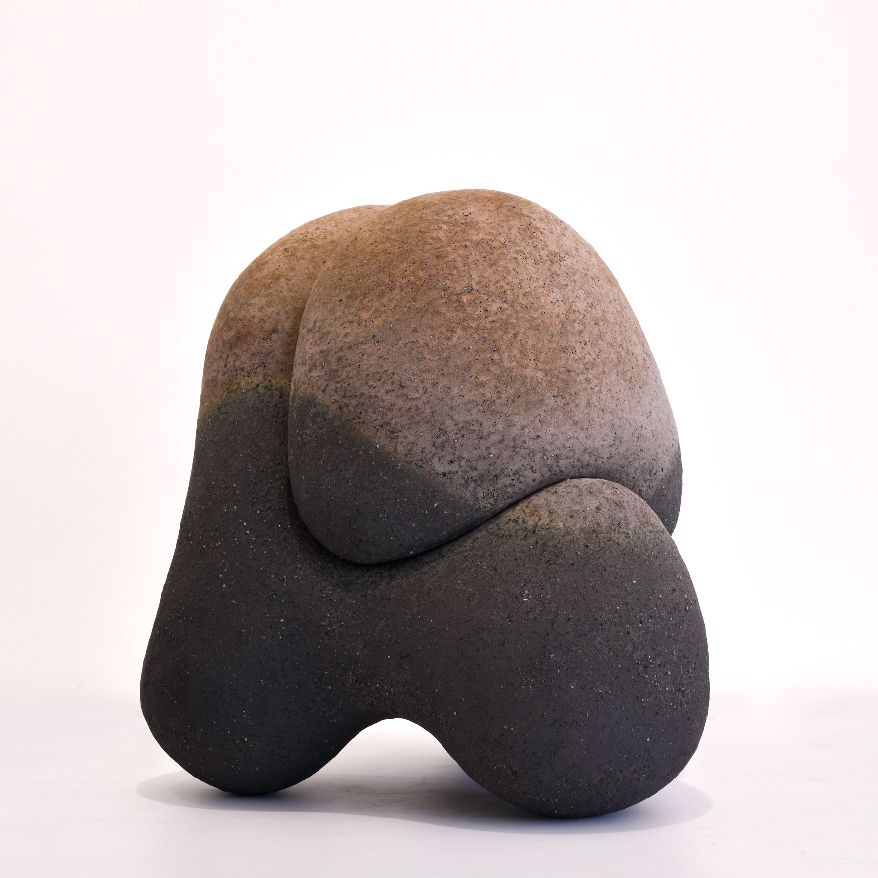 Abstract sculpture in ceramic by Japanese artist YKenji Gomi.