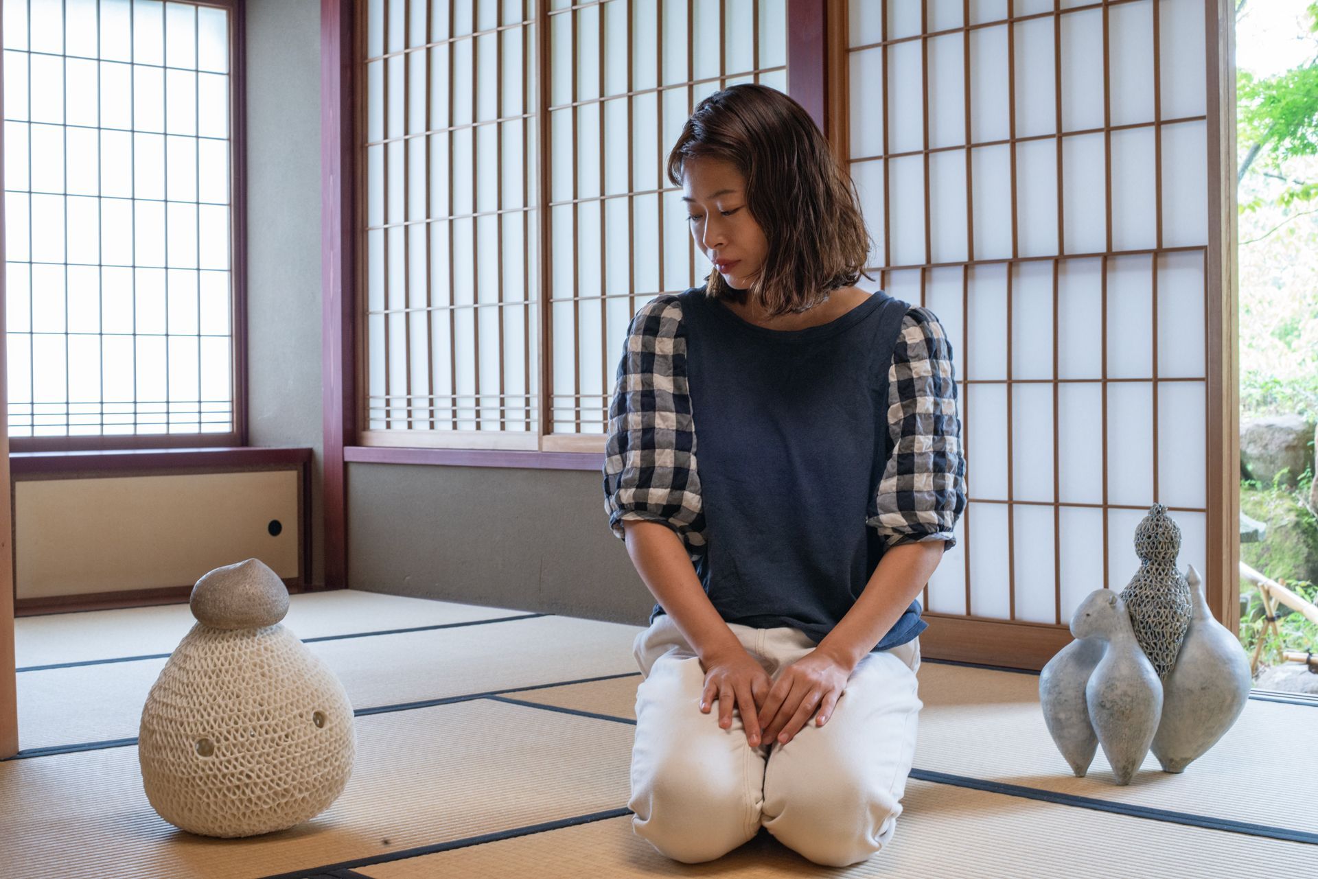 Portrait of contemporary Japanese artist Teruri Yamawaki