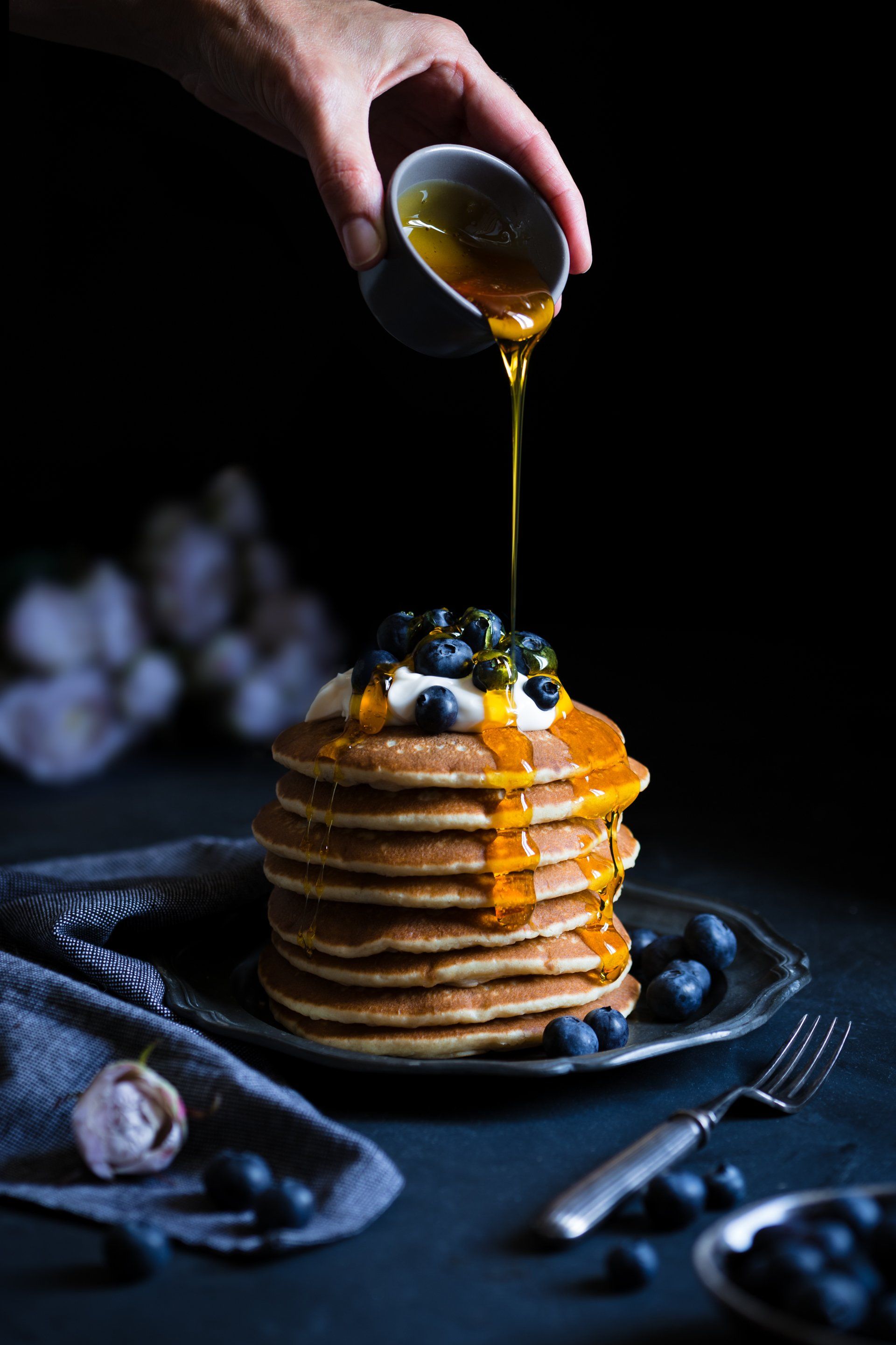 Food photography – Blueberry pancakes