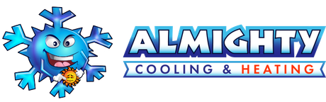 Almighty Cooling and Heating Logo