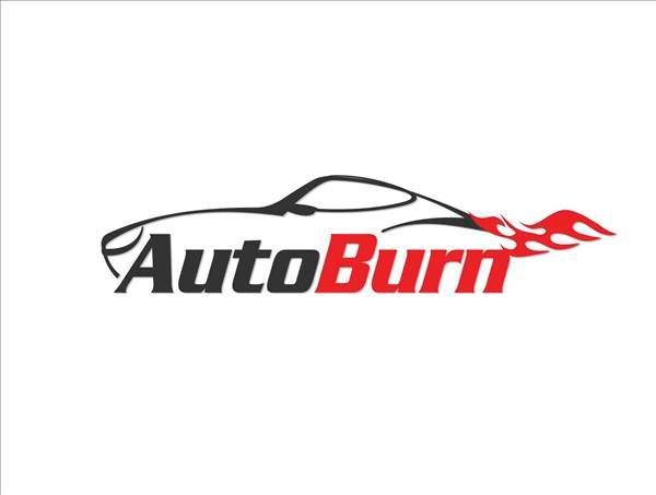 Logo: A black car silhouette with the text "AutoBurn" and red flames.