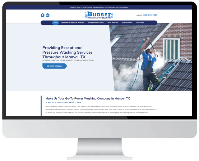 Engage website portfolio Janitorial Services