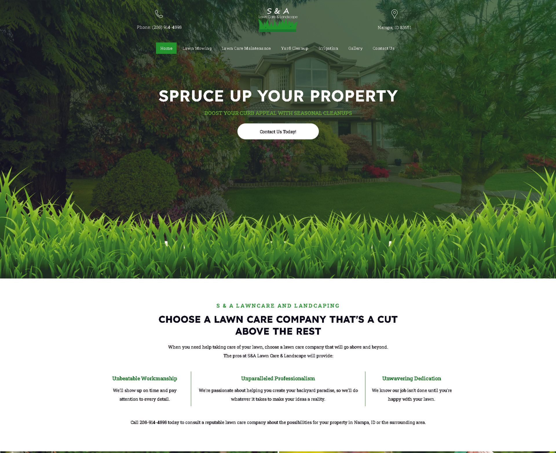 Engage Portfolio S & A Lawncare and Landcaping