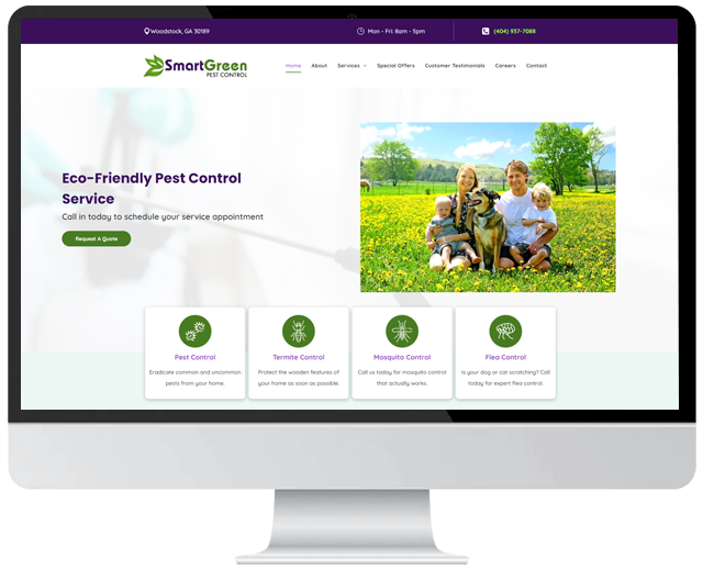 Engage website portfolio Pest Control