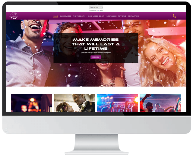 Engage website portfolio Events/Weddings