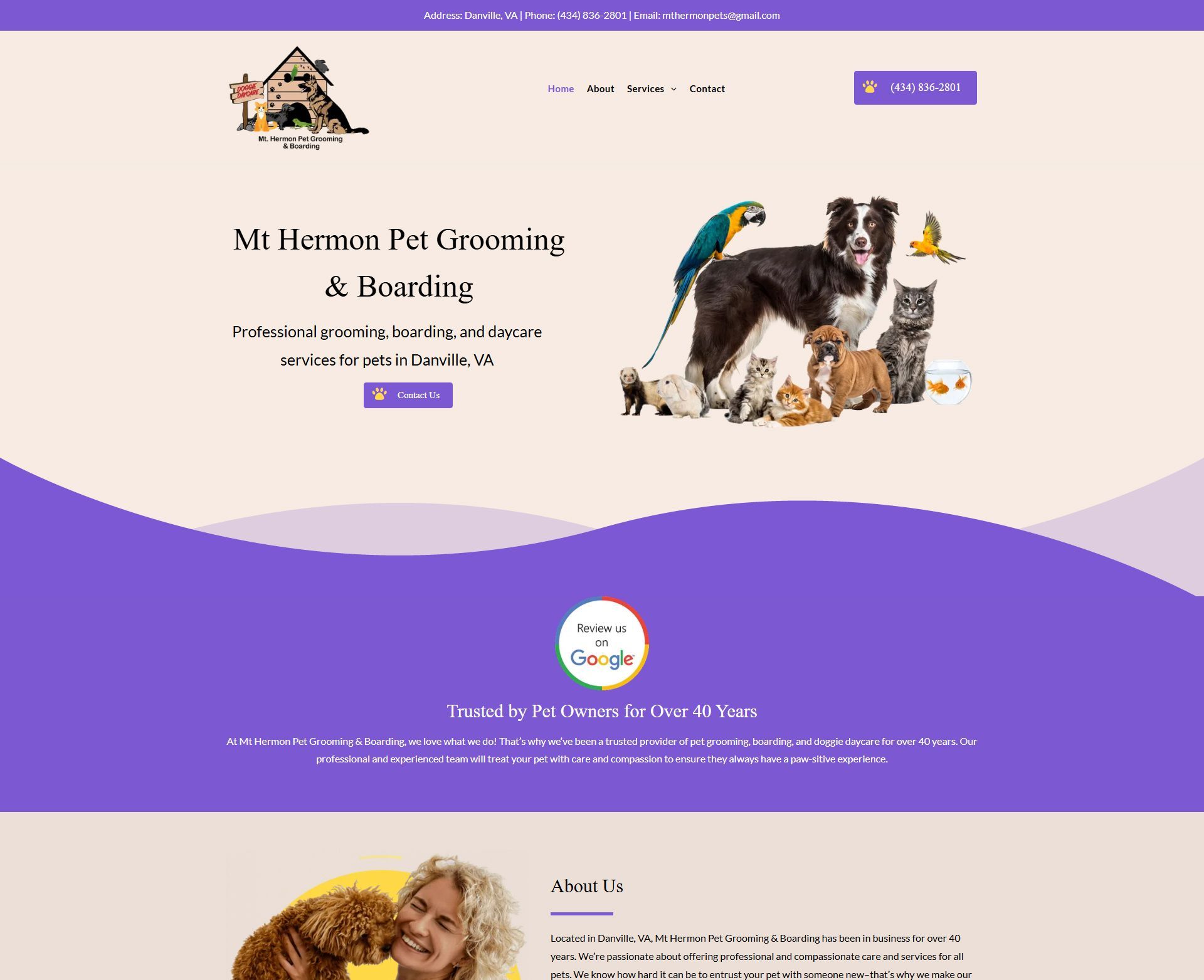 Engage Portfolio Mt Hermon Pet Grooming Boarding