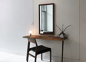 desk and mirror