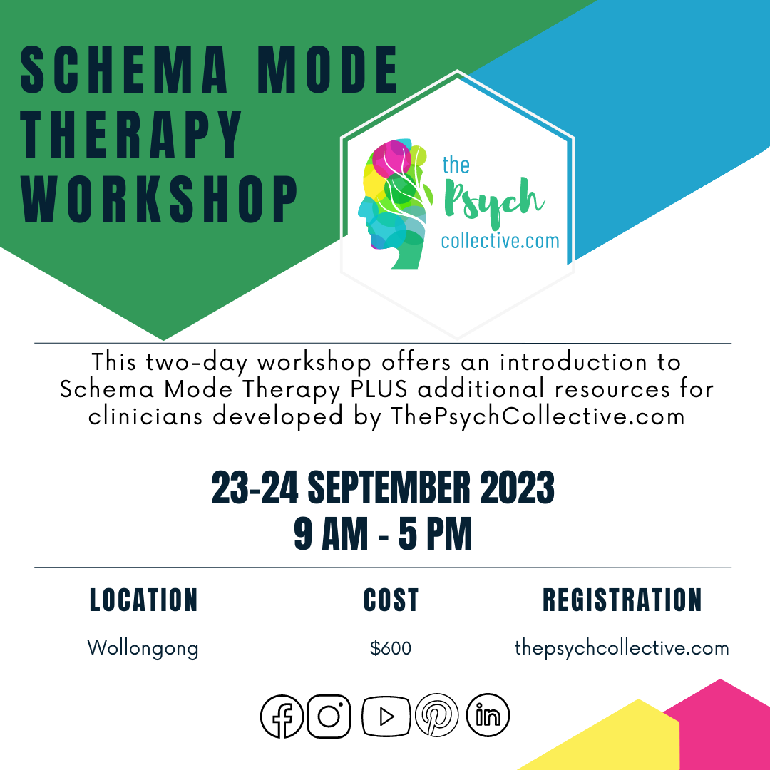 schema mode therapy workshop on Sep 2023