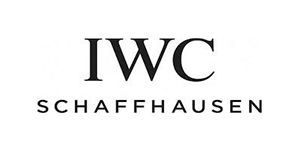 Ein schwarz-weißes Logo für IWC Schaffhausen auf weißem Hintergrund.