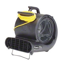 A black air blower with a yellow cord attached to it.