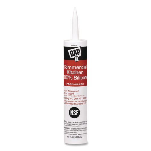 A bottle of commercial kitchen silicone sealant on a white background.