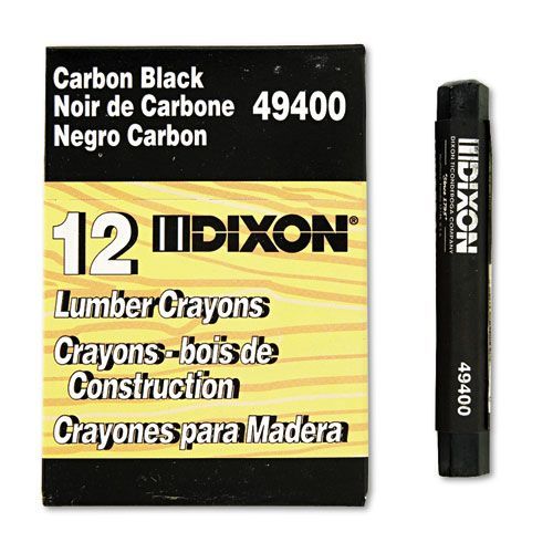 A box of 12 dixon carbon black lumber crayons