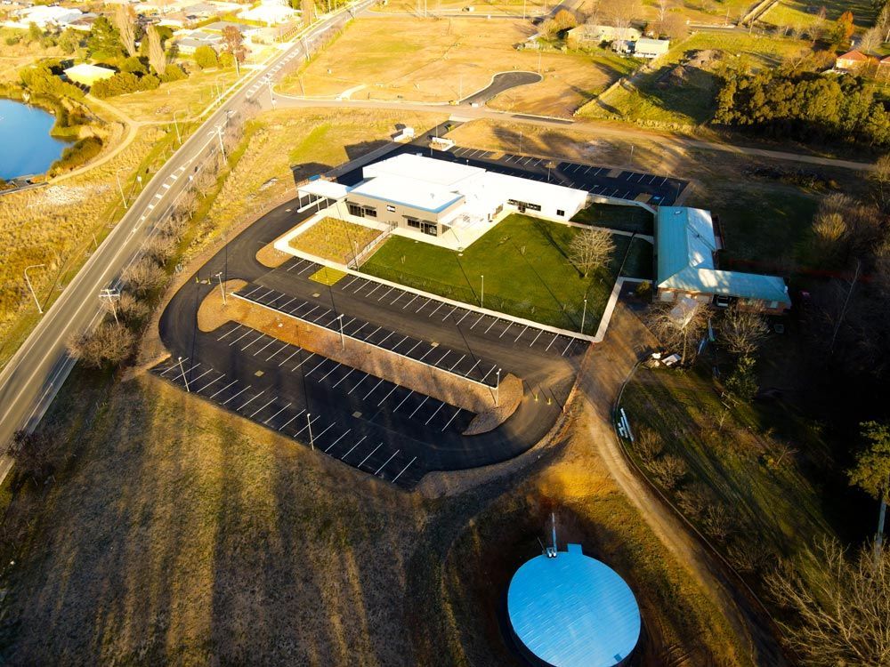 Aerial View of A Commercial Building