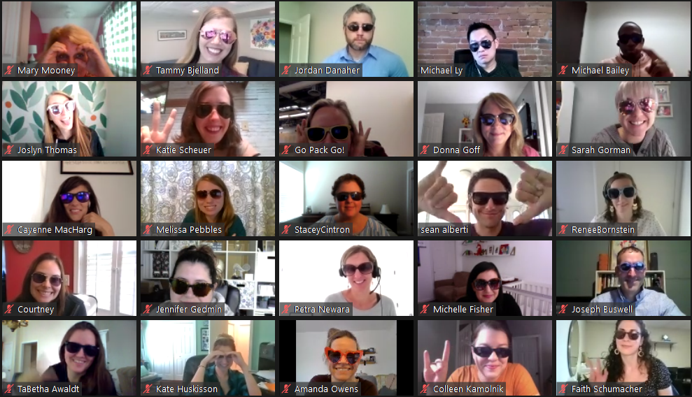 Virtual Staff Retreat Sunglasses Day