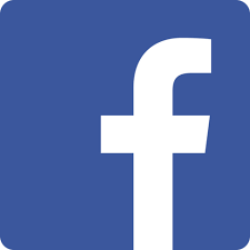 the facebook logo is a white f on a blue background .