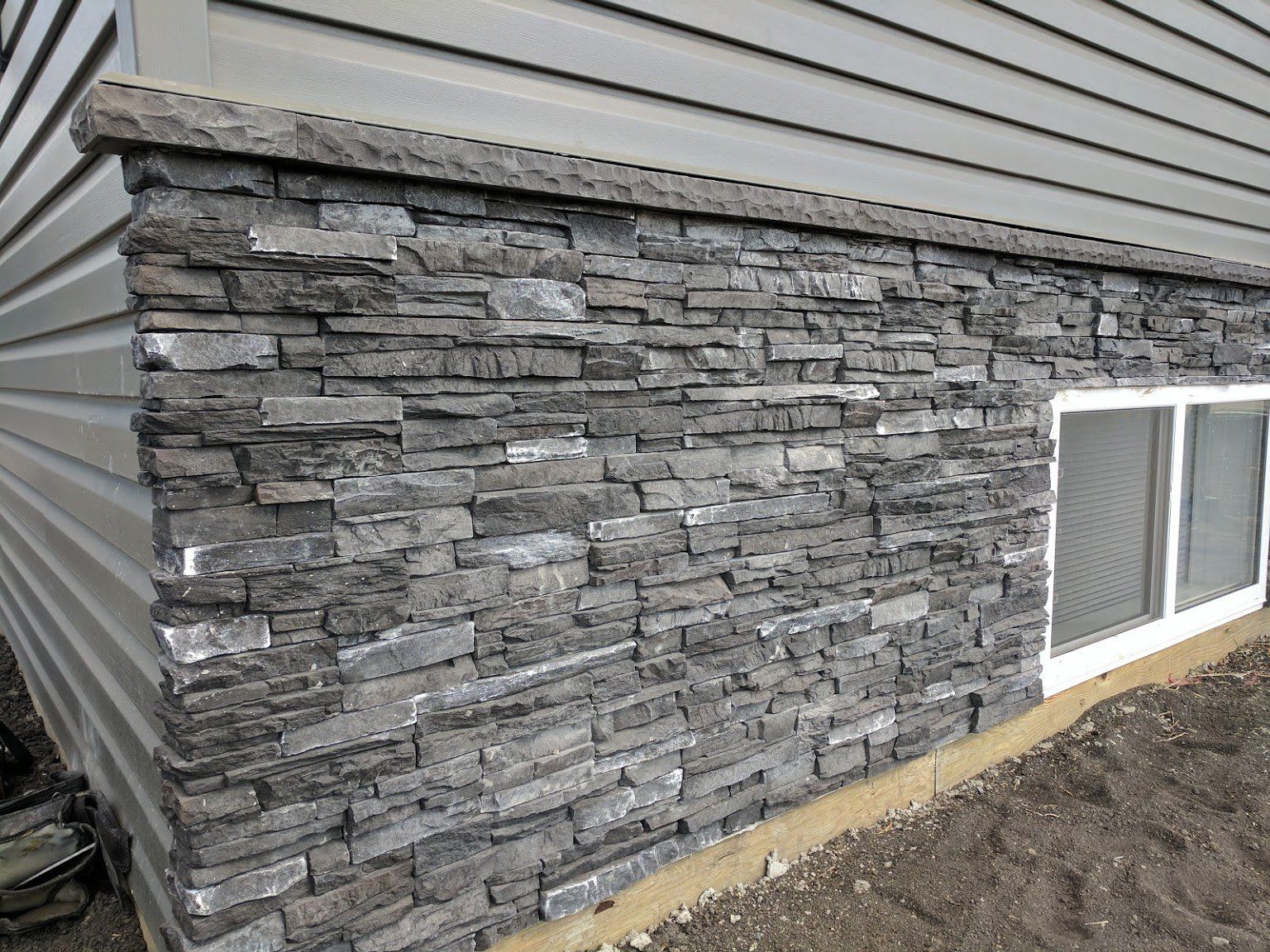 exterior, house stone base