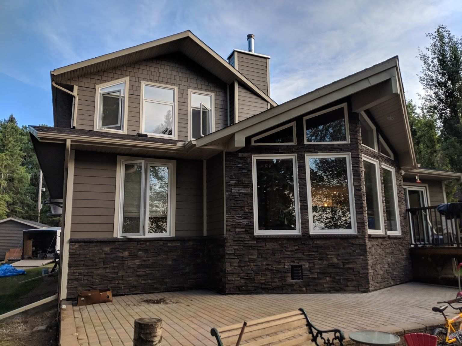 modern house near completion