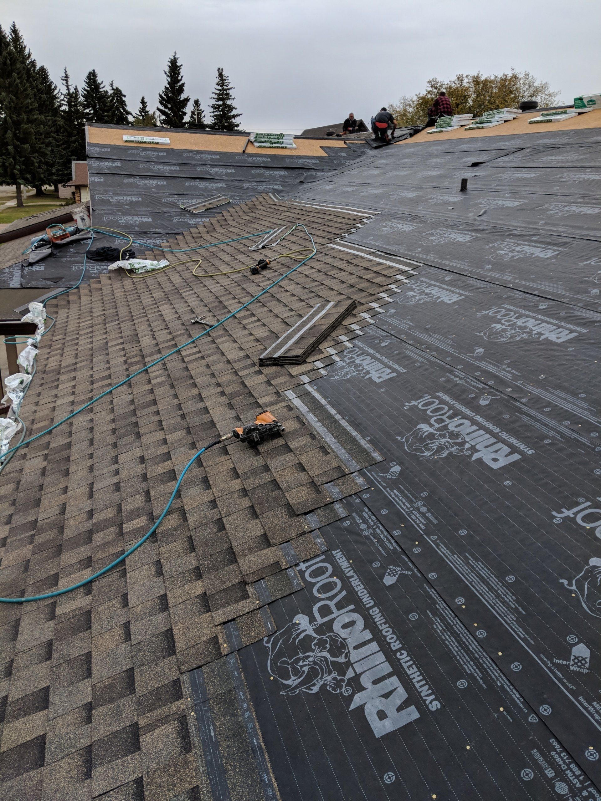 house roofing under progress