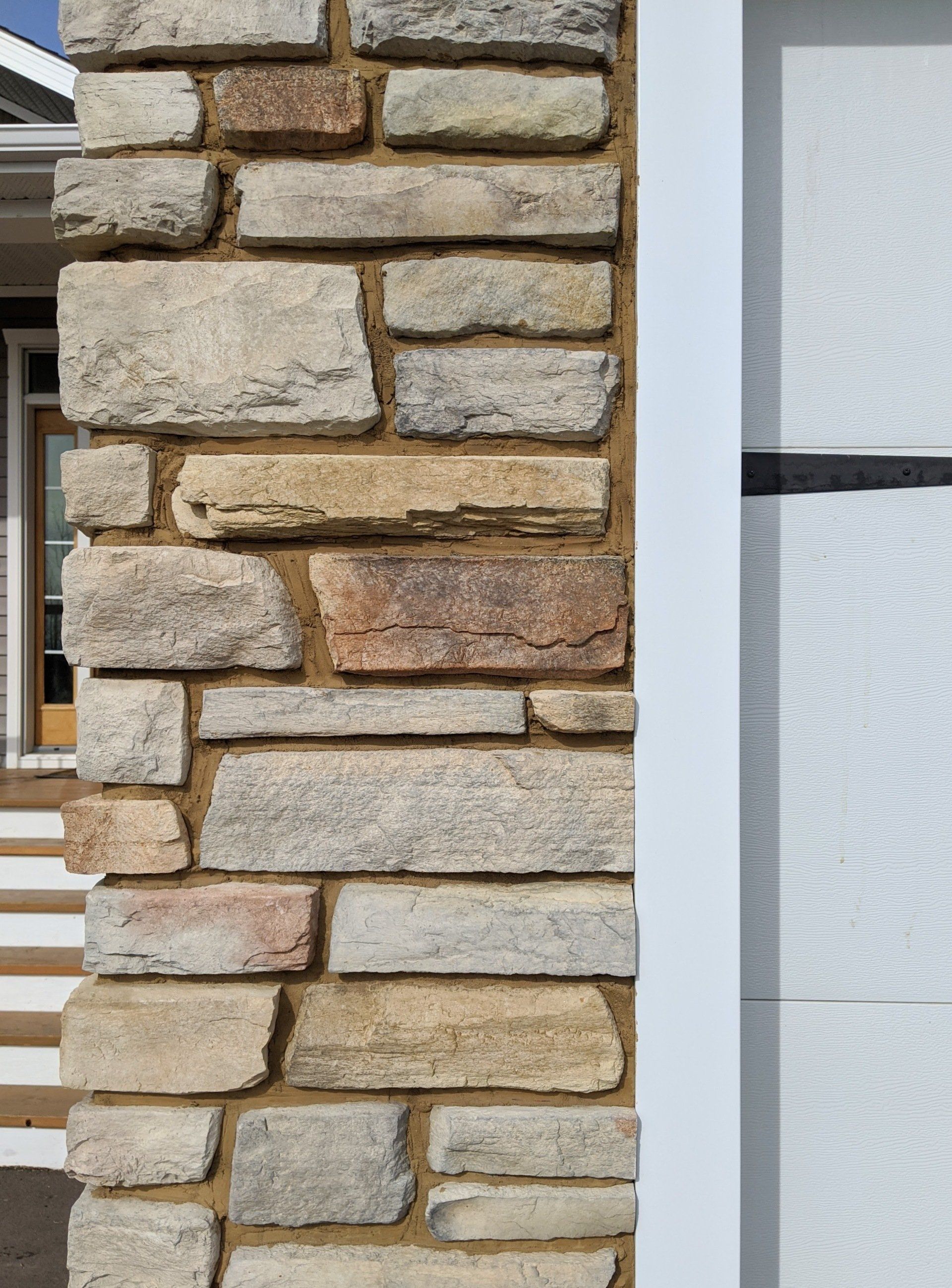 stone pillars house exterior