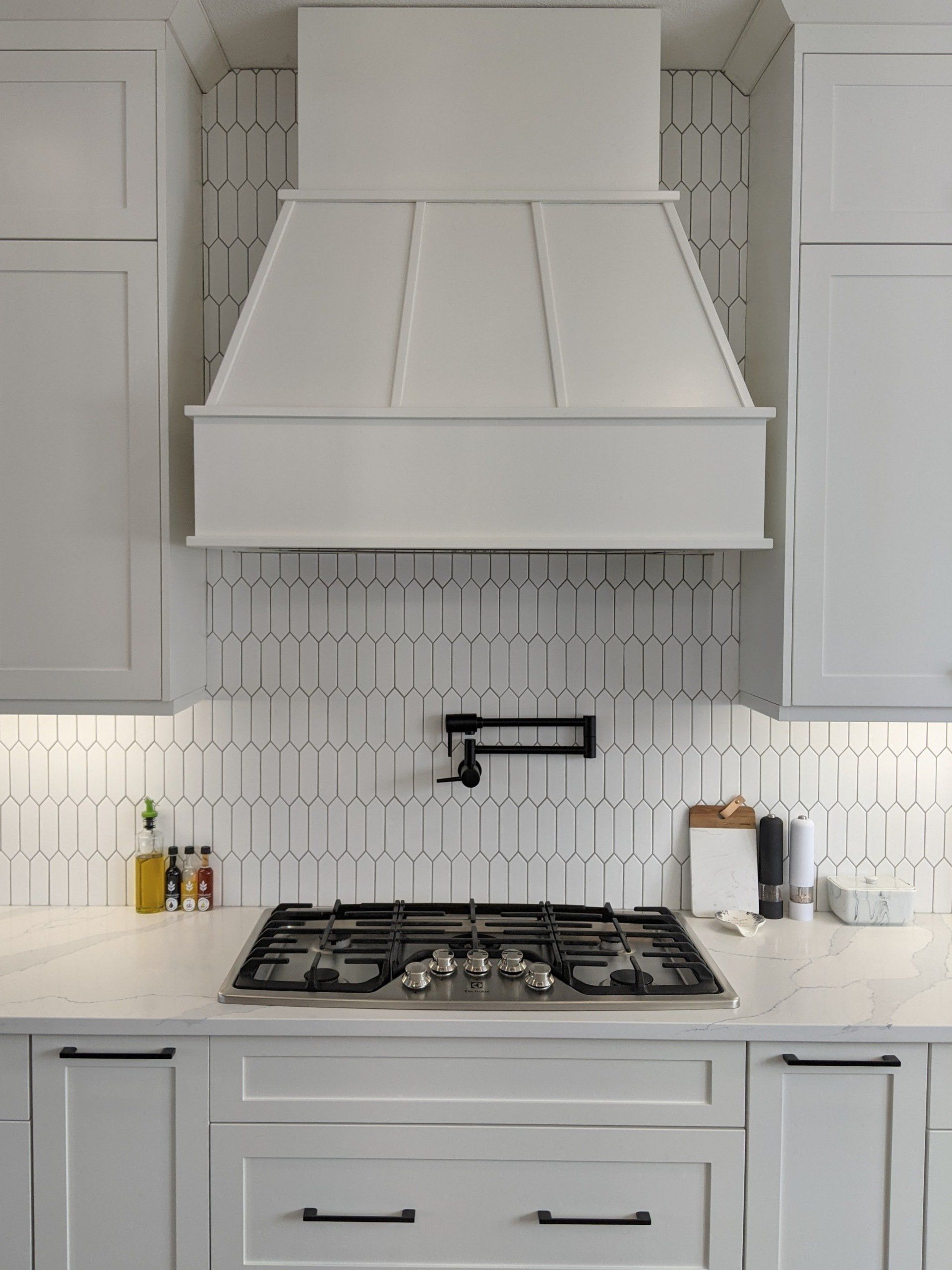 modern kitchen with chimney
