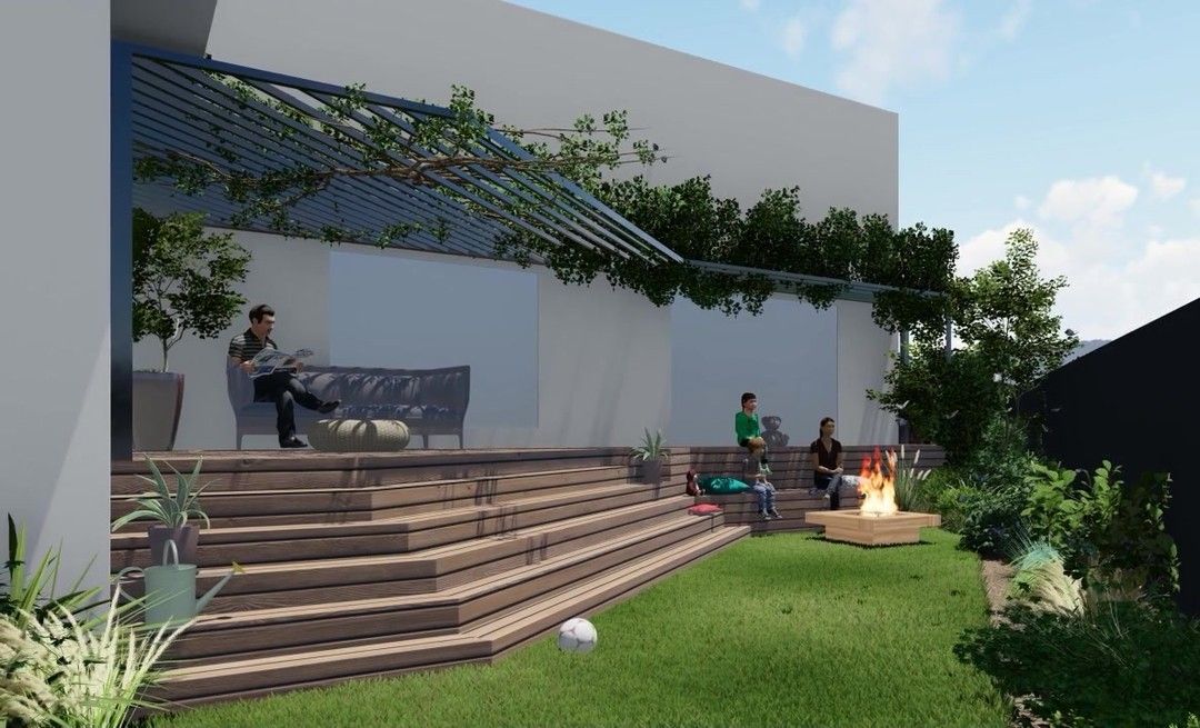 A House with Stairs and Garden — North Wollongong, NSW — East Scape Studio