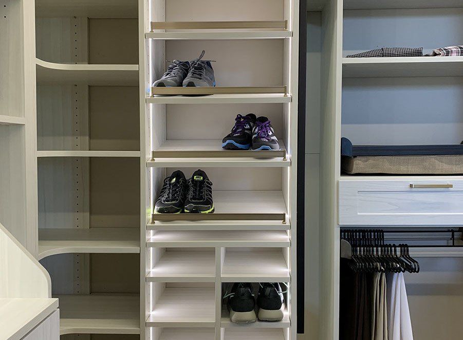 shoes kept in closet