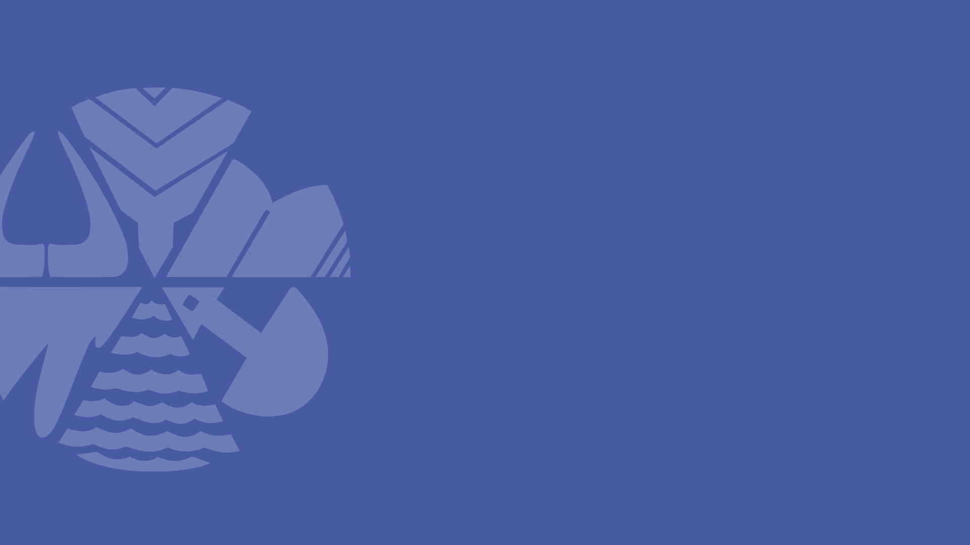 A blue background with a logo on it.