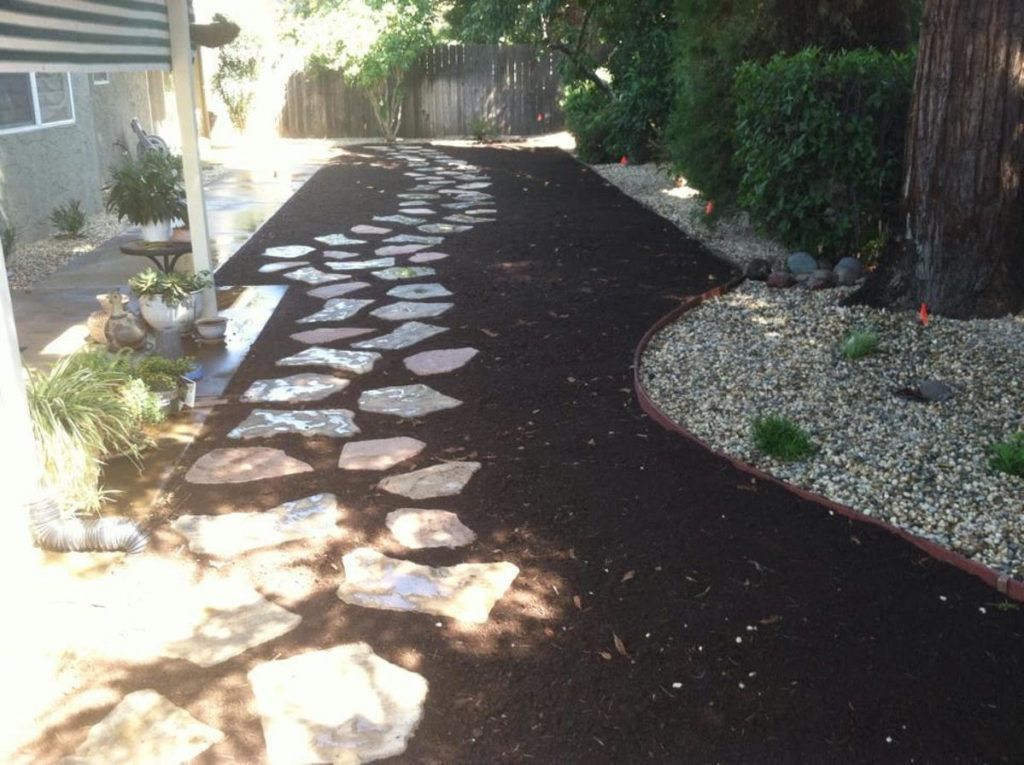 A Driveway with Stepping Stones Leading to A House - Oroville, CA - JR Landscaping 