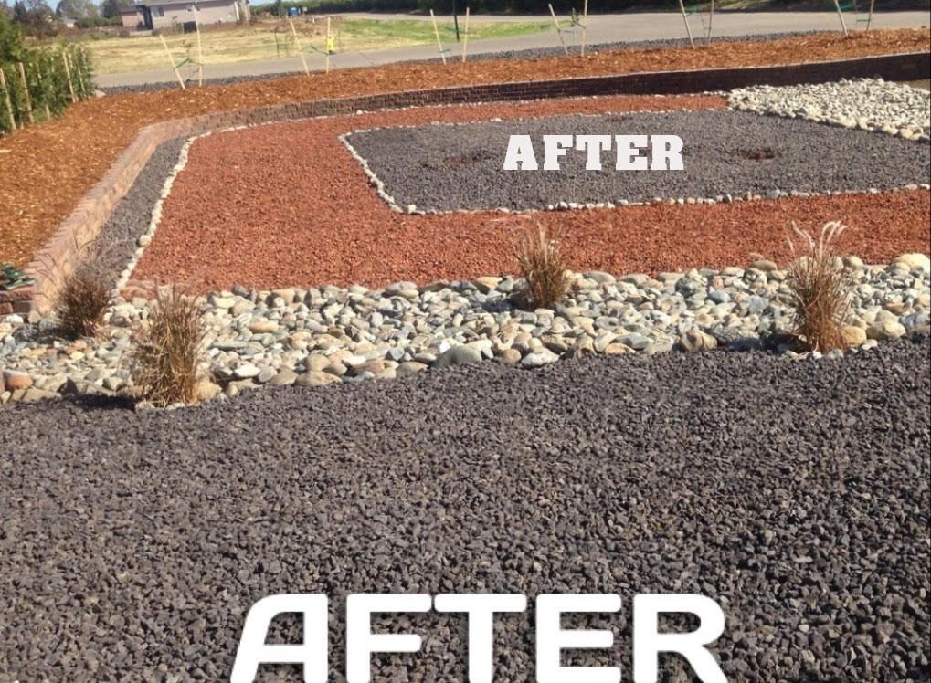 A Picture of A Gravel Area with The Words After Written on It - Oroville, CA - JR Landscaping 
