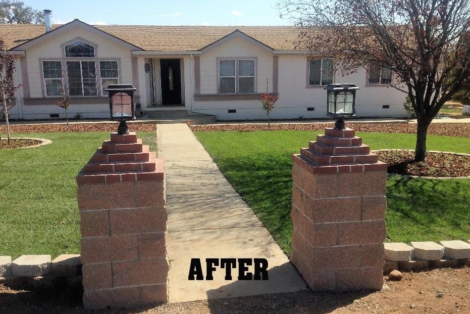 A Picture of A House with The Words After on The Bottom - Oroville, CA - JR Landscaping 