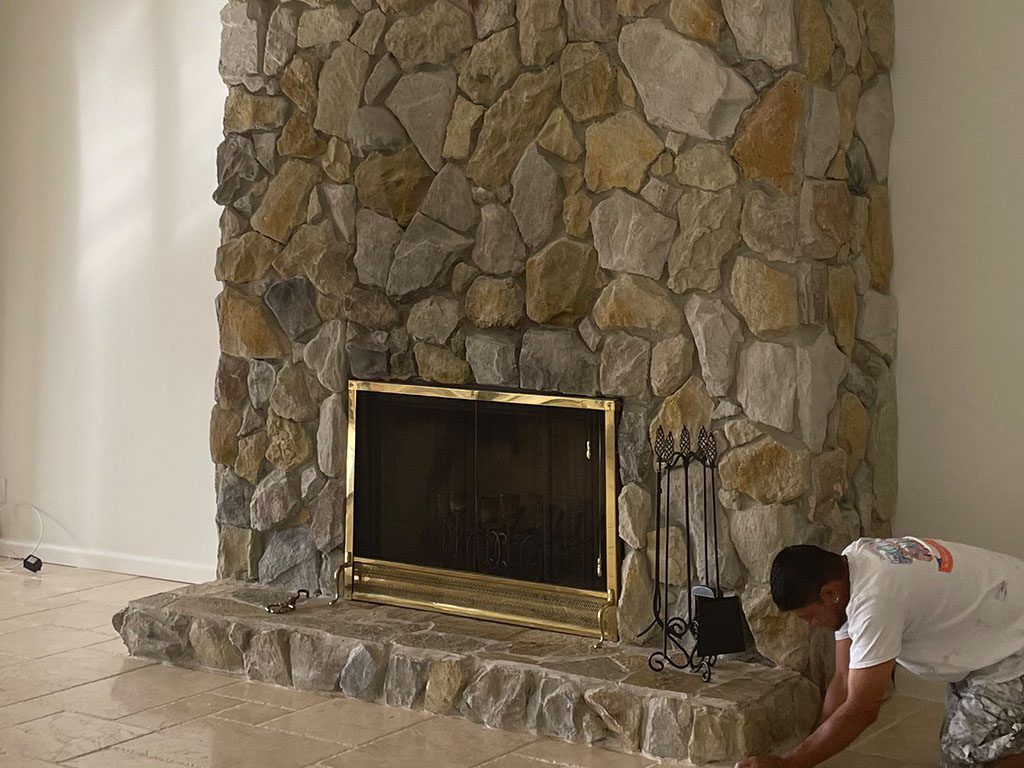 Before Delray Fireplace Painting — Lantana, FL — Jabella Painting And Carpentry
