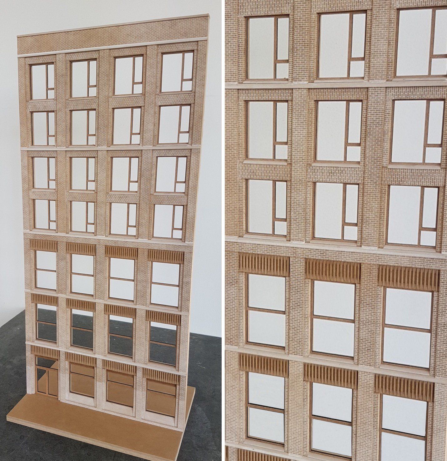 gevel maquette foto 19 storey Old kent road