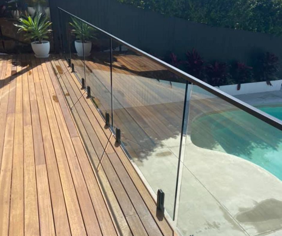 A result of pressure washing a wooden deck