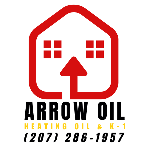 A logo for arrow oil heating oil and k-1