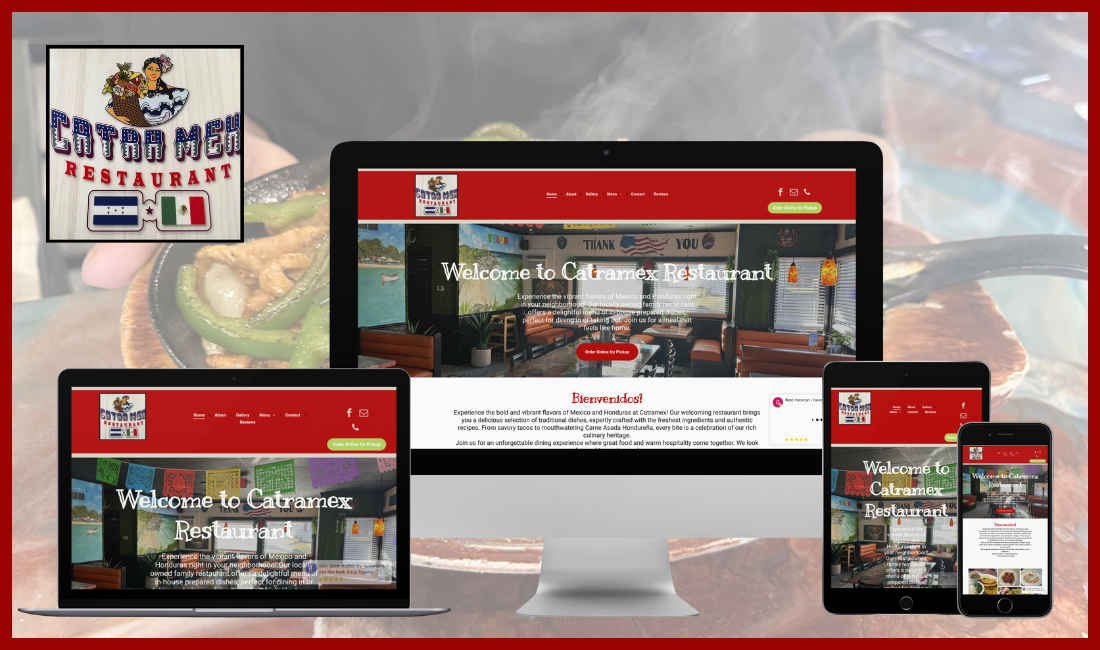 A beast from the past too diner website is displayed on a variety of devices.