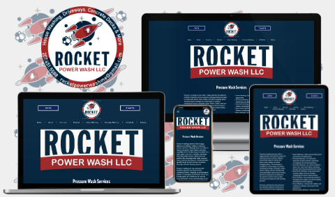 Rocket power wash llc is displayed on a variety of devices