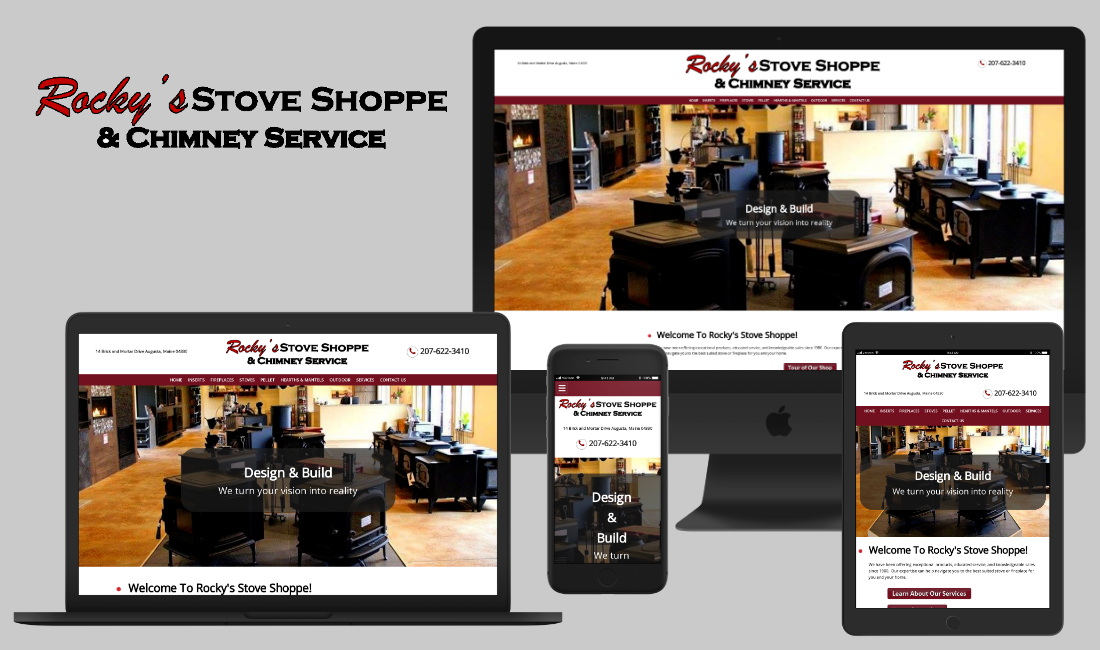 A website for rocky 's stove shoppe and chimney service