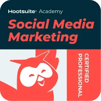 A hootsuite academy social media marketing certified professional logo