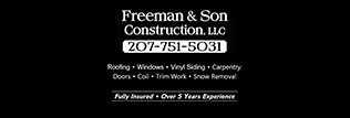 Freeman & Son Construction Brunswick Maine