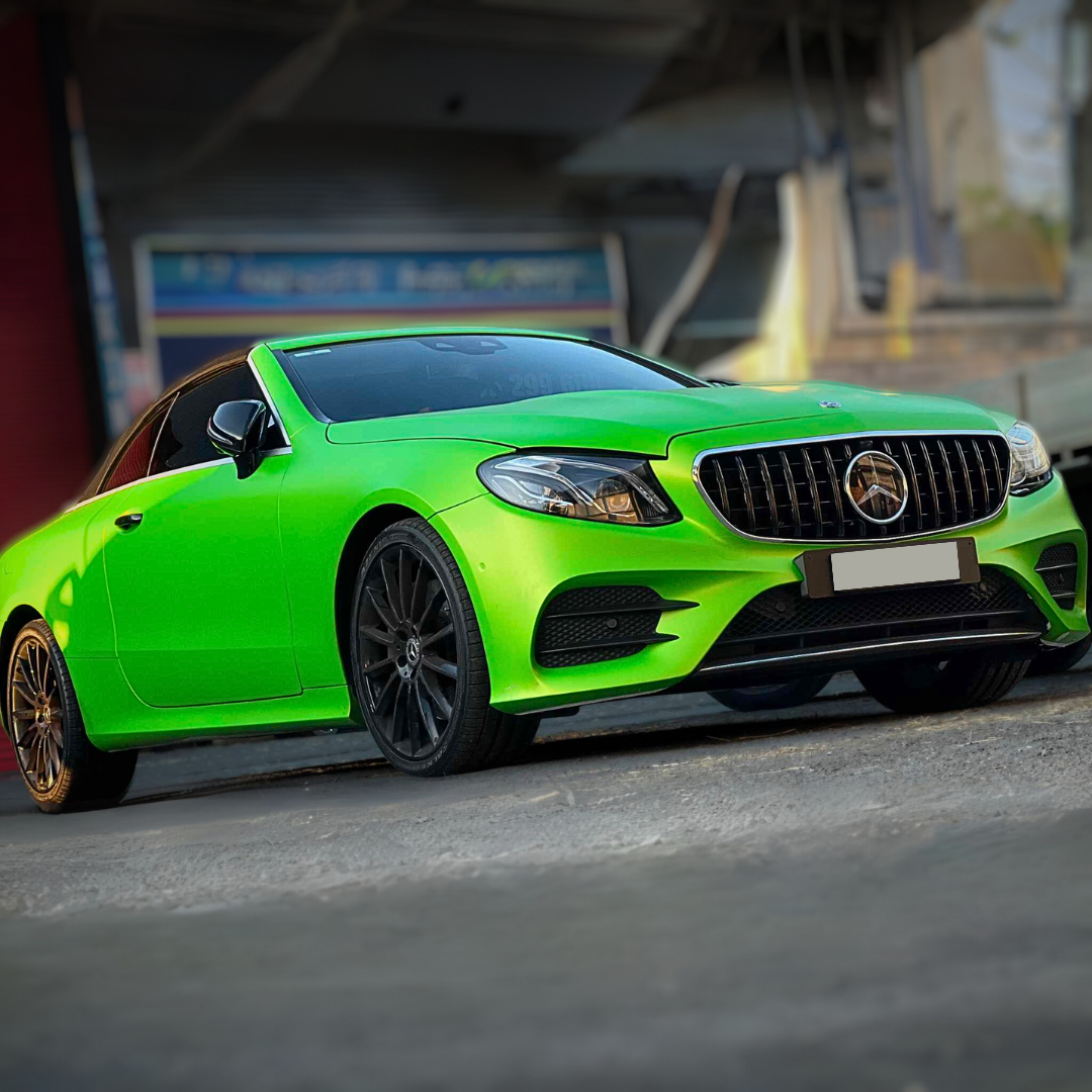 Green Mercedes Sedan — BJM Mechanical Mufflers & Tyres In Oxenford, QLD