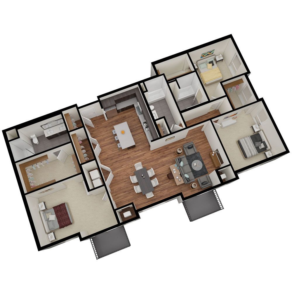 3 Bedroom Floor Plan: Opal