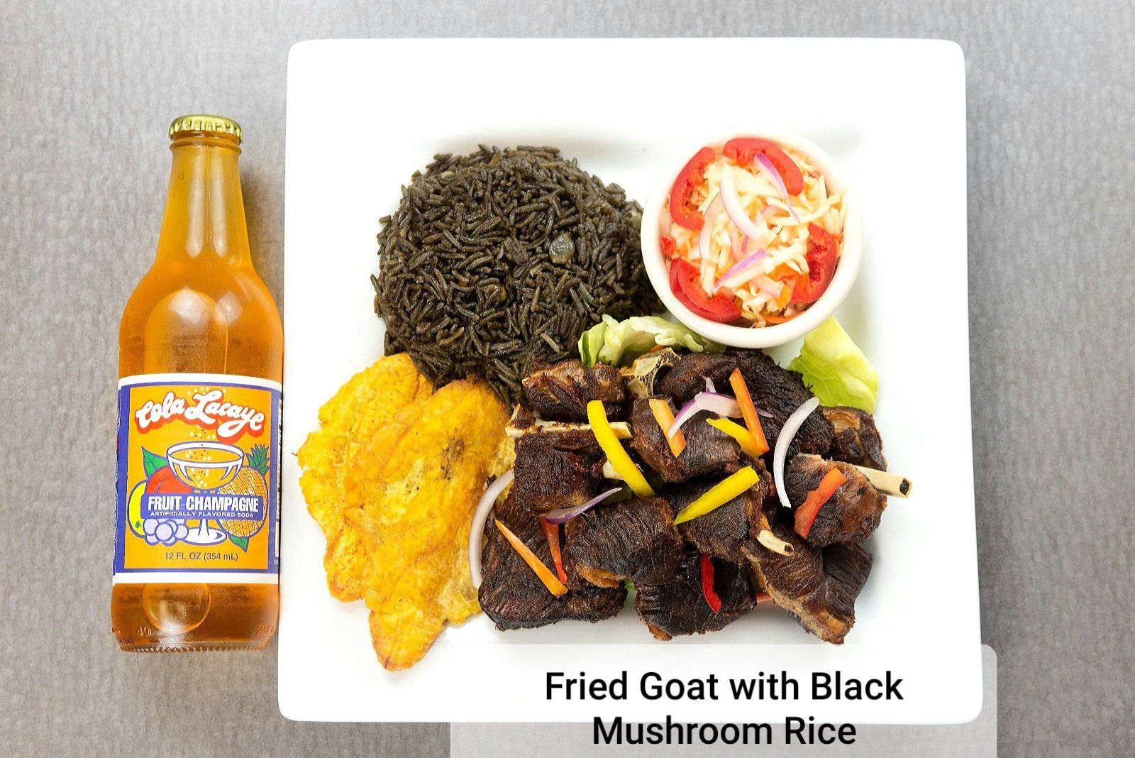 Fried Goat With Black Mushroom Rice — Bridgeport, CT — Jeans Cuisine